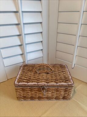 Antique Sewing Basket Made in Japan